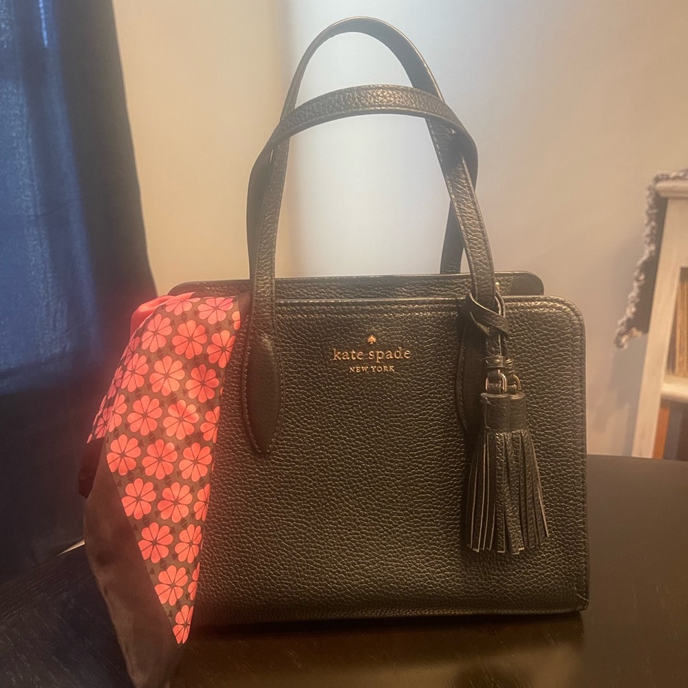 Kate Spade Black Rowe Medium Satchel ๐ - Picture 3 of 16